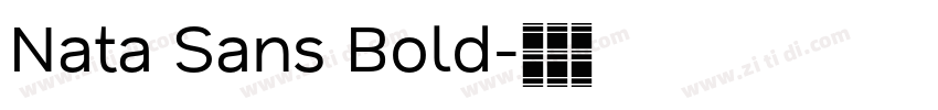 Nata Sans Bold字体转换